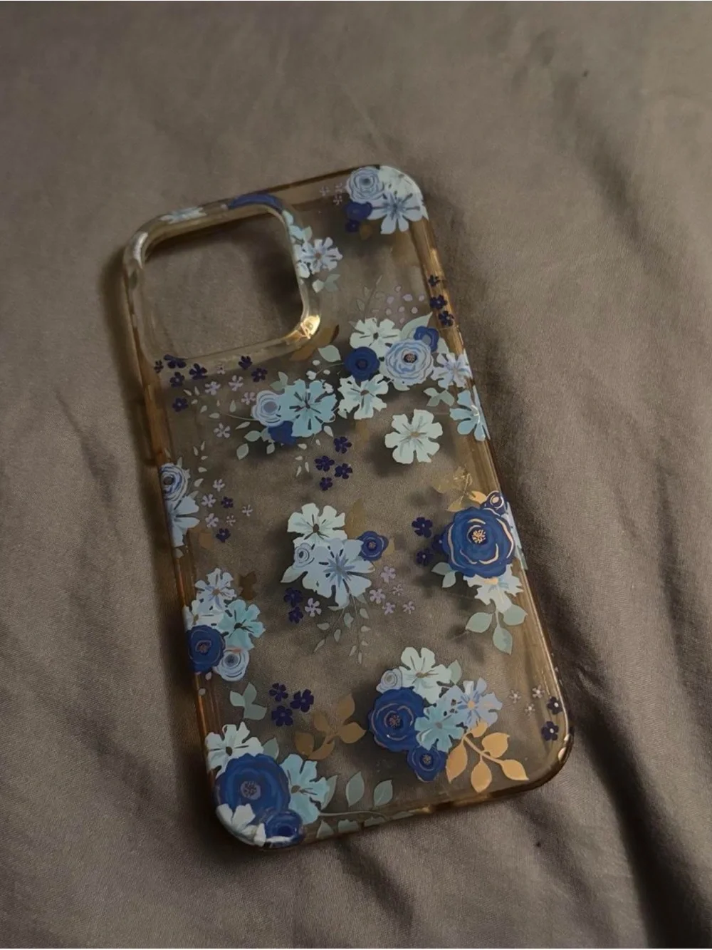 Floral Blue Protective Phone Case - Blue Floral Design